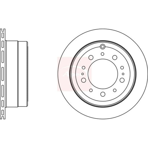 Apec 2 x Vented Rear Brake Discs DSK2107