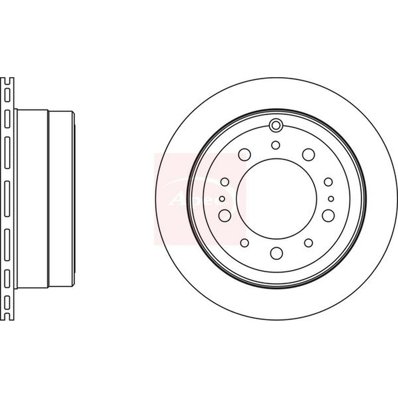 Apec 2 x Vented Rear Brake Discs DSK2107