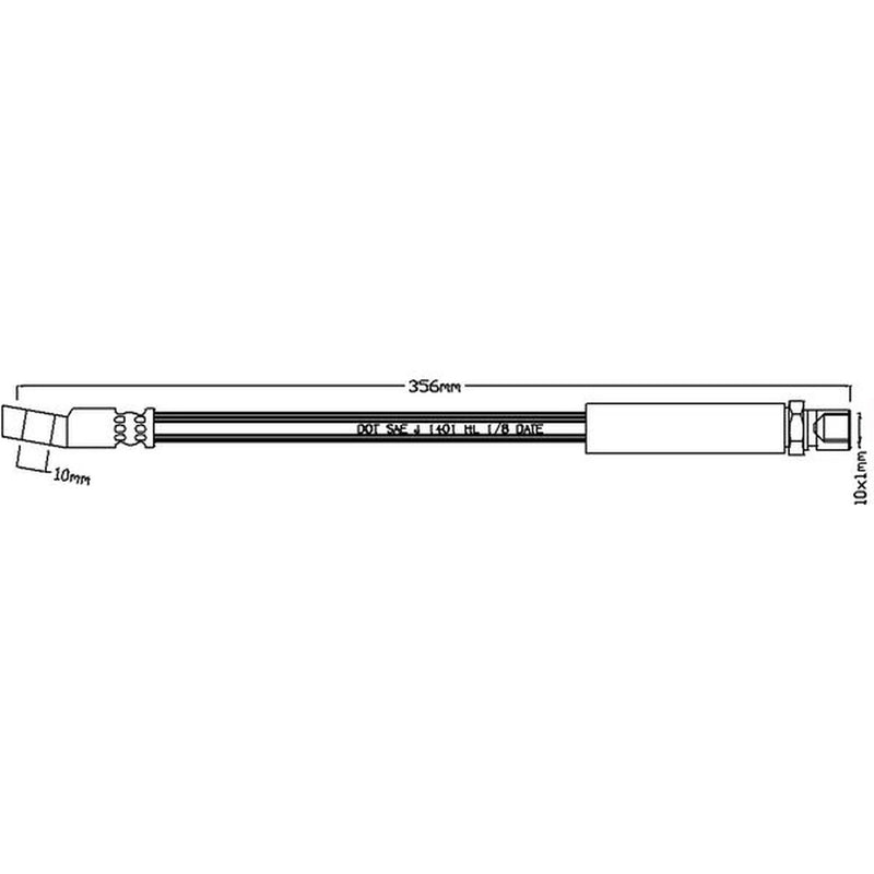 Juratek Brake Hydraulic Hose Line Front JBH1053