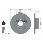 Textar 2 x Internally Vented Front Brake Discs 92122505