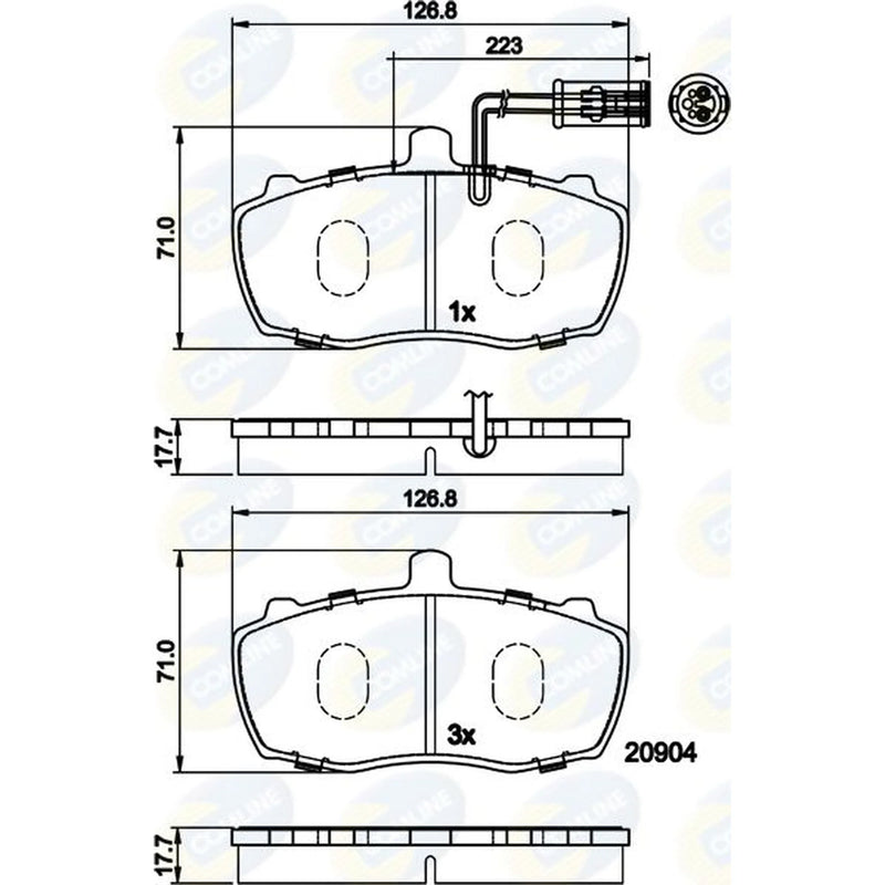 Comline 4 x Front Brake Pad Set CBP11066