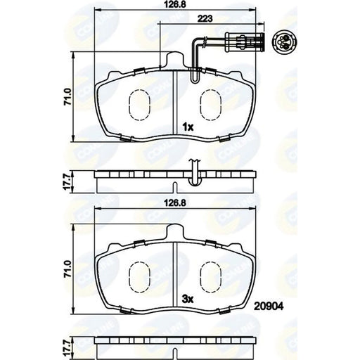 Comline 4 x Front Brake Pad Set CBP11066