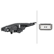Hella Headlight Headlamp H7/H1 Right 1LL 354 803-081