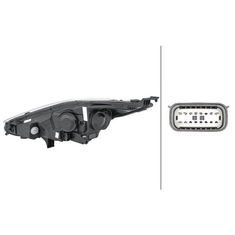 Hella Headlight Headlamp H7/H1 Right 1LL 354 803-081