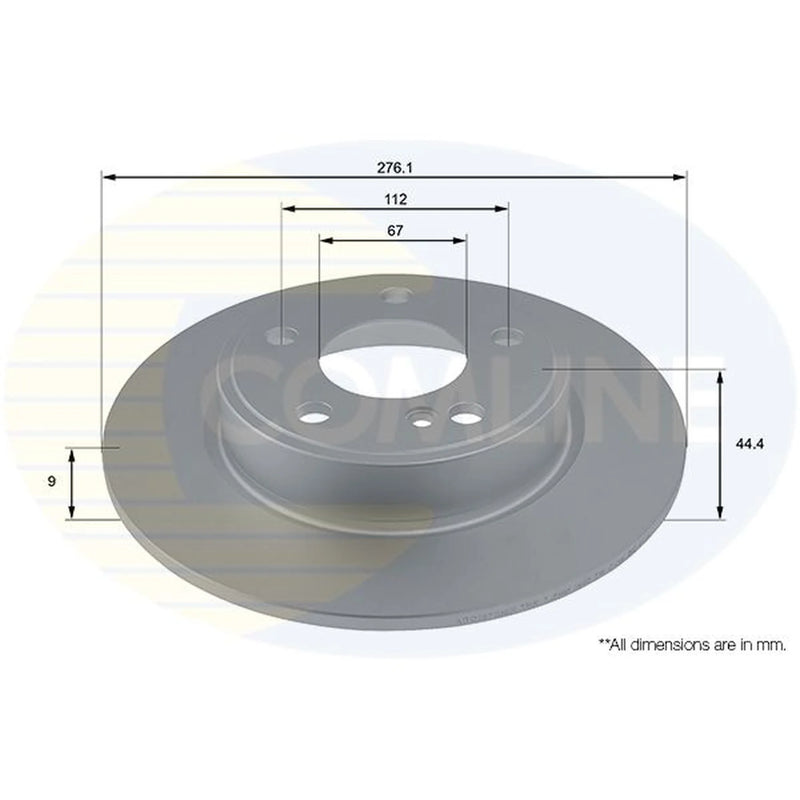Comline 2 x Solid Rear Brake Discs ADC1670