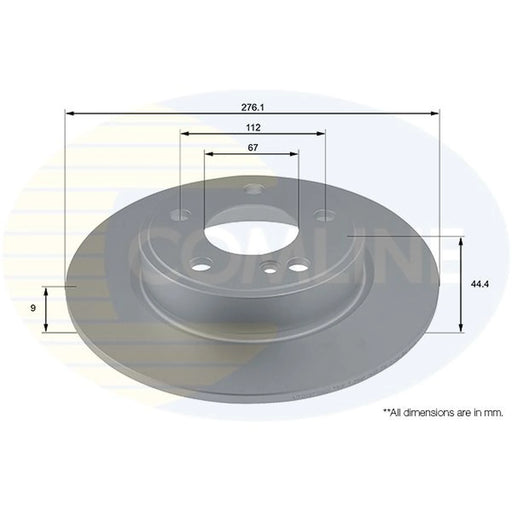 Comline 2 x Solid Rear Brake Discs ADC1670