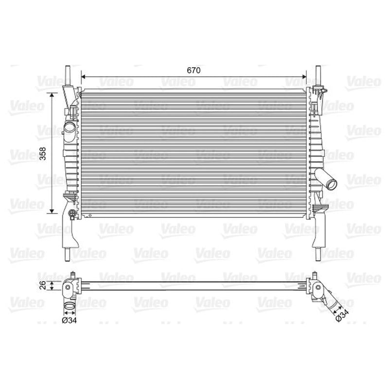 Valeo Engine Radiator 701606