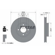 Textar 2 x Front Brake Discs 92241400