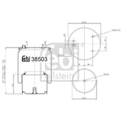 Febi Air Suspension Bellow Rear Right 38503