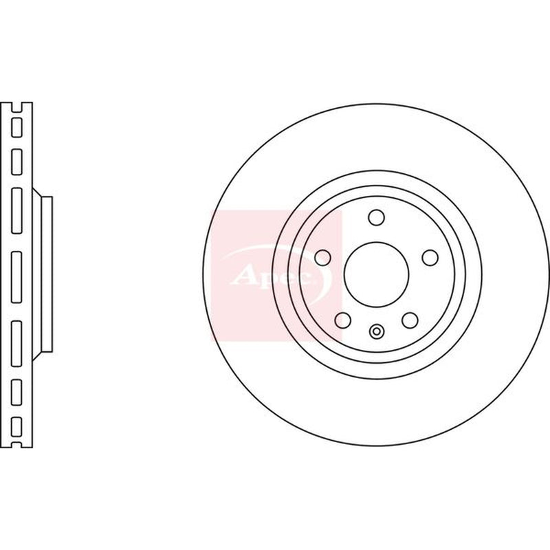 Apec 2 x Vented Front Brake Discs DSK2794