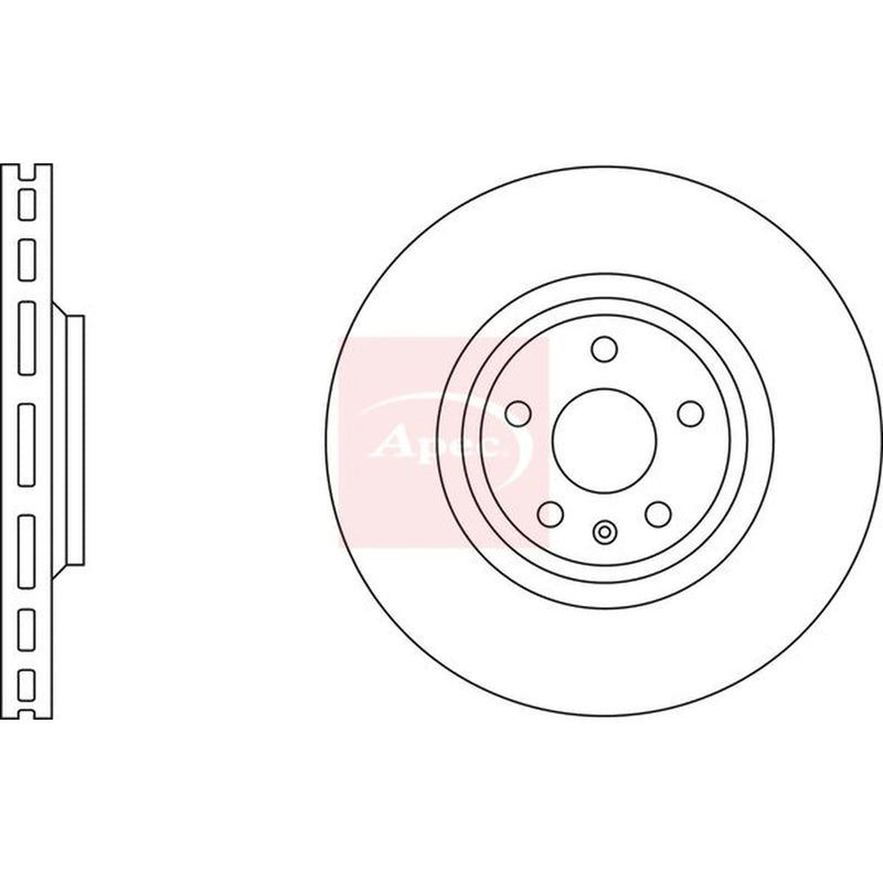 Apec 2 x Vented Front Brake Discs DSK2794