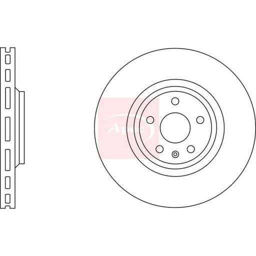 Apec 2 x Vented Front Brake Discs DSK2794