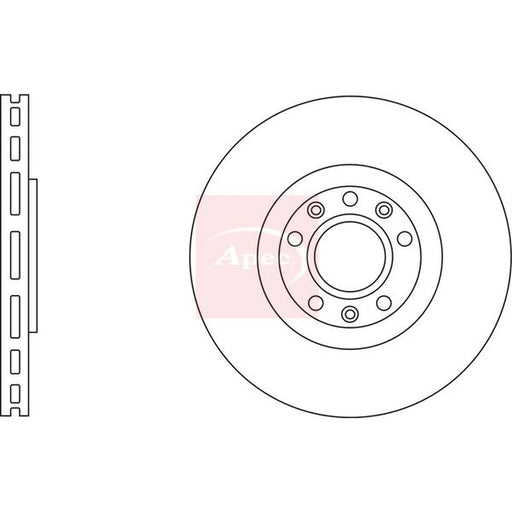 Apec 2 x Vented Front Brake Discs DSK2836