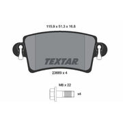 Textar Rear Brake Pad Set 2366901