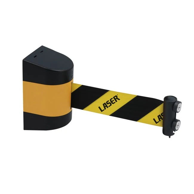 Laser Tools Wall Mounted Magnetic Retractable Barrier 5m x 48mm - PL
