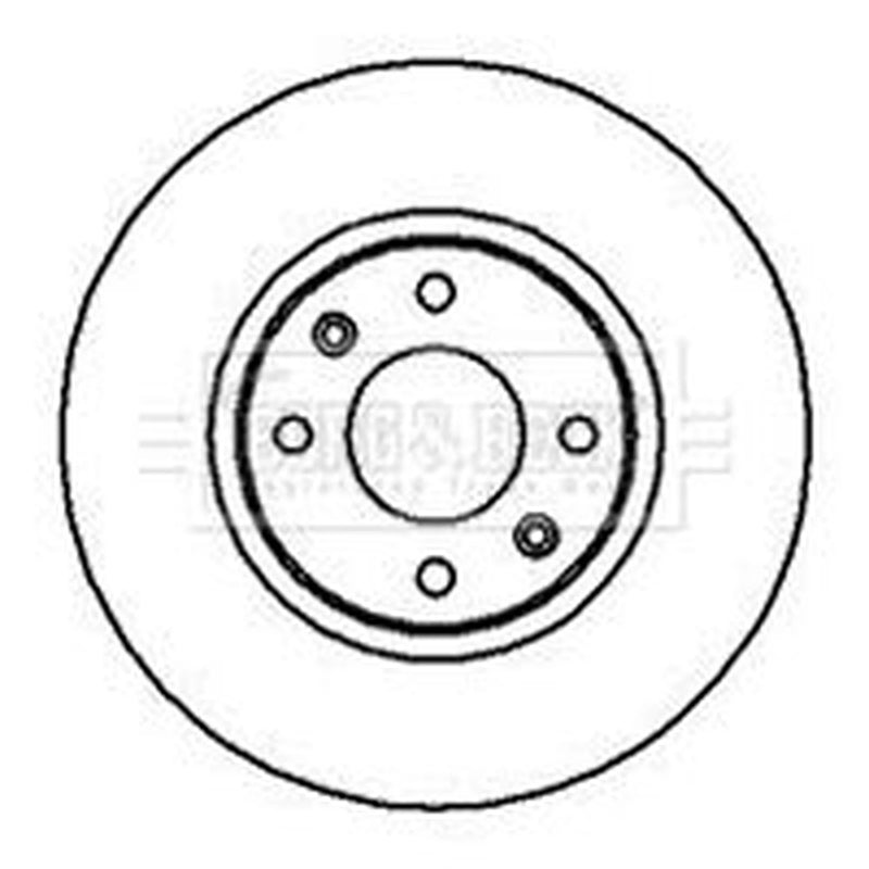 Borg & Beck 2 x Vented Front Brake Discs BBD5100