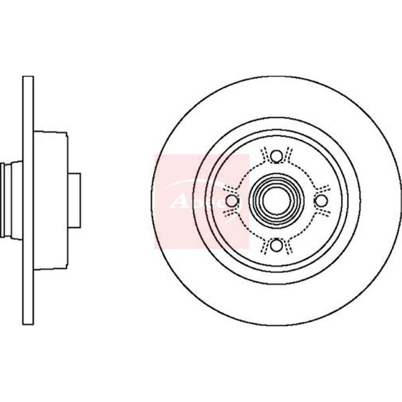 Apec 2 x Rear Brake Discs DSK2398