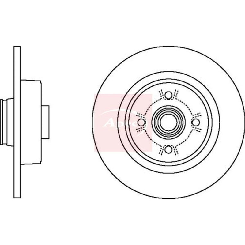 Apec 2 x Rear Brake Discs DSK2398