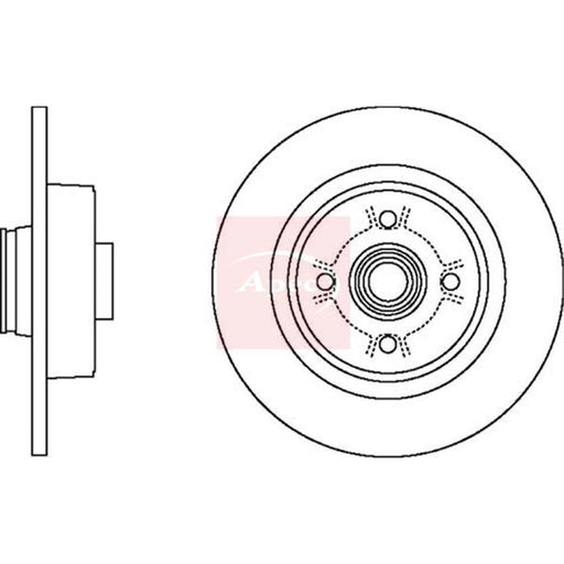 Apec 2 x Rear Brake Discs DSK2398