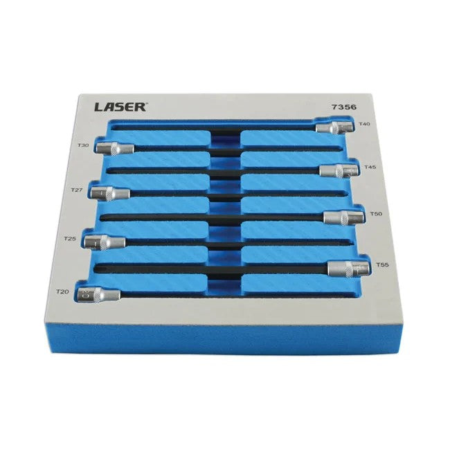 Laser Tools Extra Long Star Socket Bit Set 3/8"D 8pc - PL