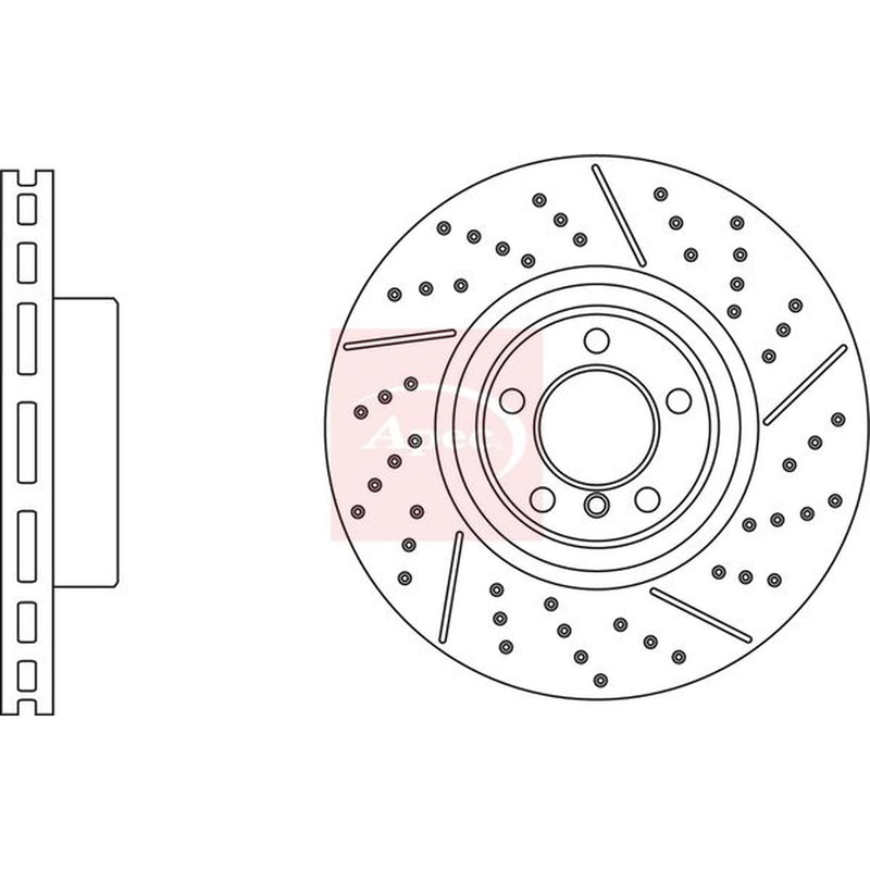 Apec 2 x Vented Front Brake Discs DSK3251