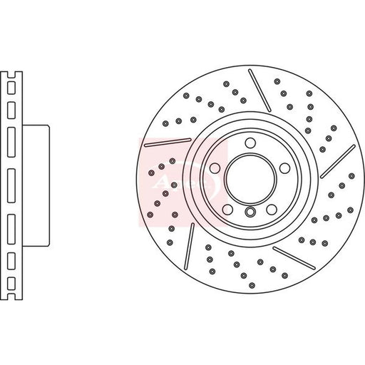 Apec 2 x Vented Front Brake Discs DSK3251
