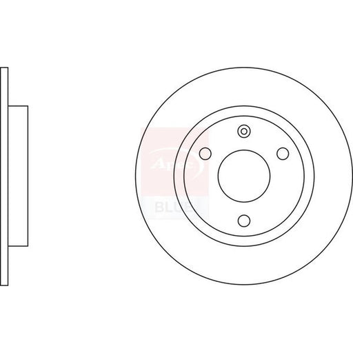 Apec 2 x Solid Front Brake Discs SDK6055