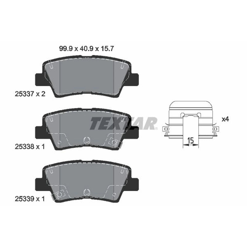 Textar Rear Brake Pad Set 2533707