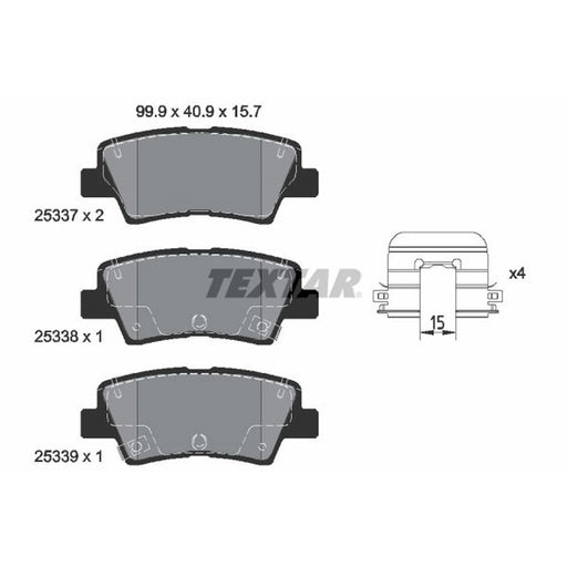 Textar Rear Brake Pad Set 2533707