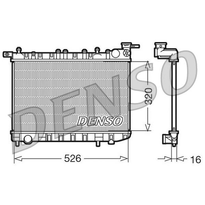 Denso Engine Radiator DRM46015