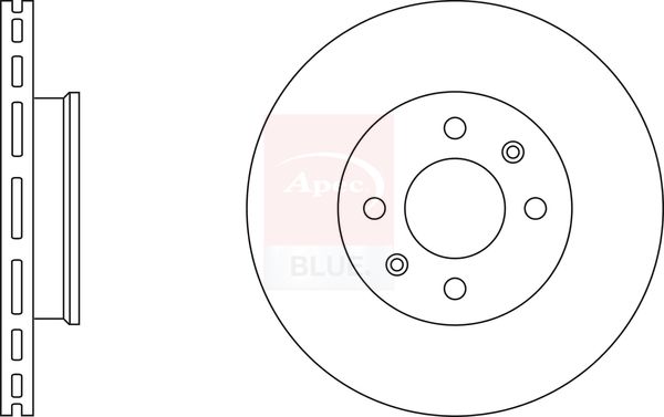Apec 2 x Brake Disc Set Vented