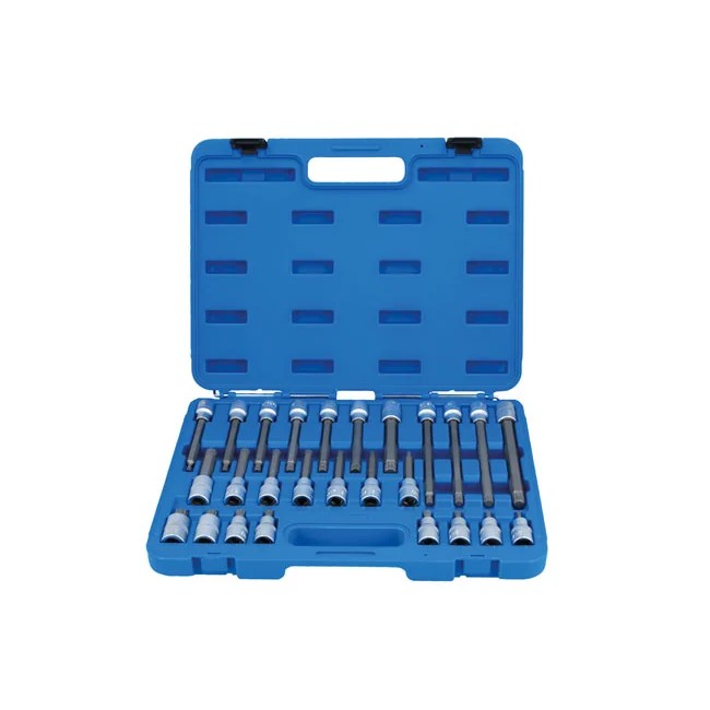 Laser Tools Spline Socket Bit Set 1/2"D 26pc - PL