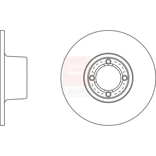 Apec 2 x Solid Front Brake Discs SDK6447