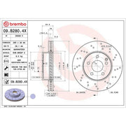 Brembo Xtra 2 x / Front Brake Discs 09.B280.4X