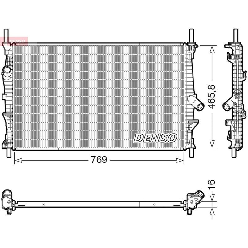 Denso Engine Radiator DRM10124