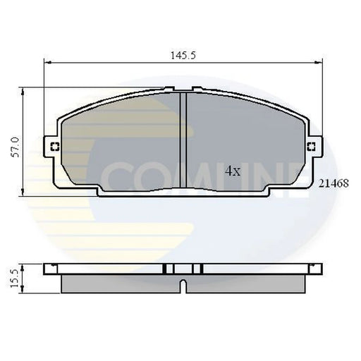 Comline 4 x Front Brake Pad Set CBP0459
