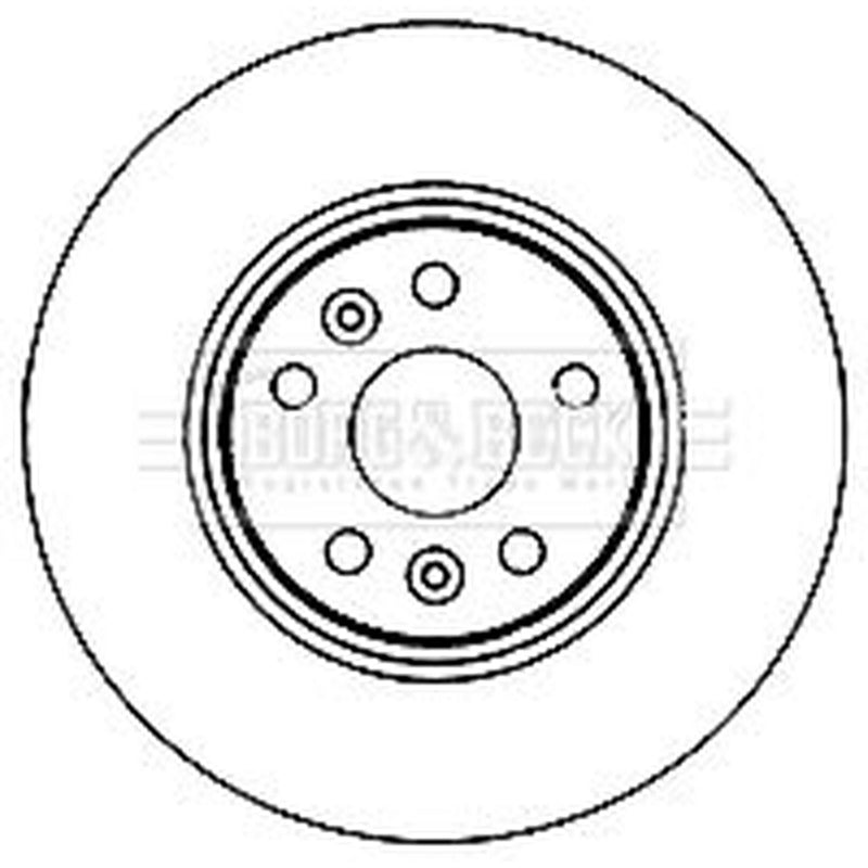 Borg & Beck 2 x Vented Front Brake Discs BBD5190