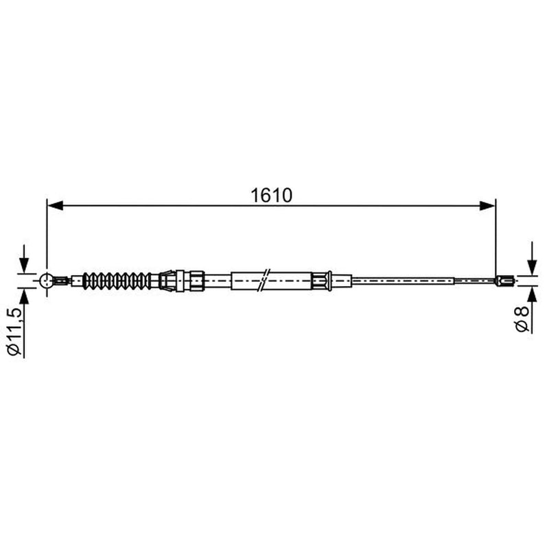 Bosch Handbrake Cable Right Rear 1 987 482 326