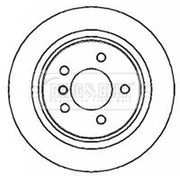 Borg & Beck 2 x Vented Rear Brake Discs BBD5715S