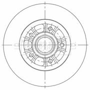Borg & Beck 2 x Solid Rear Brake Discs BBD6117S