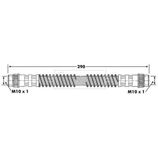 Borg & Beck Brake Hydraulic Hose Line Rear Left BBH6689