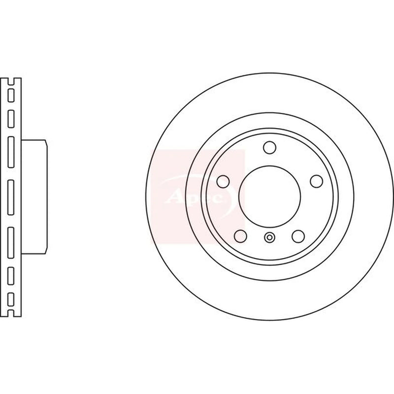 Apec 2 x Vented Rear Brake Discs DSK3049