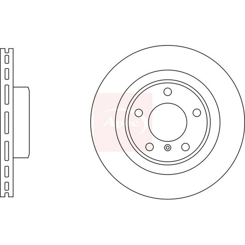 Apec 2 x Vented Rear Brake Discs DSK3049