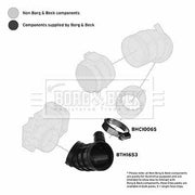 Borg & Beck Air Filter Intake Hose NBR (nitrile butadiene rubber) BTH1653