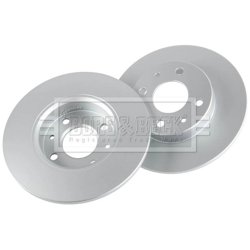 Borg & Beck 2 x Solid Rear Brake Discs BBD4001