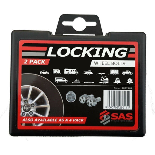SAS Security Locking Wheel Bolts M12 X 1.5 Caravan Trailer Motorhome Car SAS  - Town Parts
