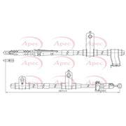 Apec Handbrake Cable Right Rear CAB1236