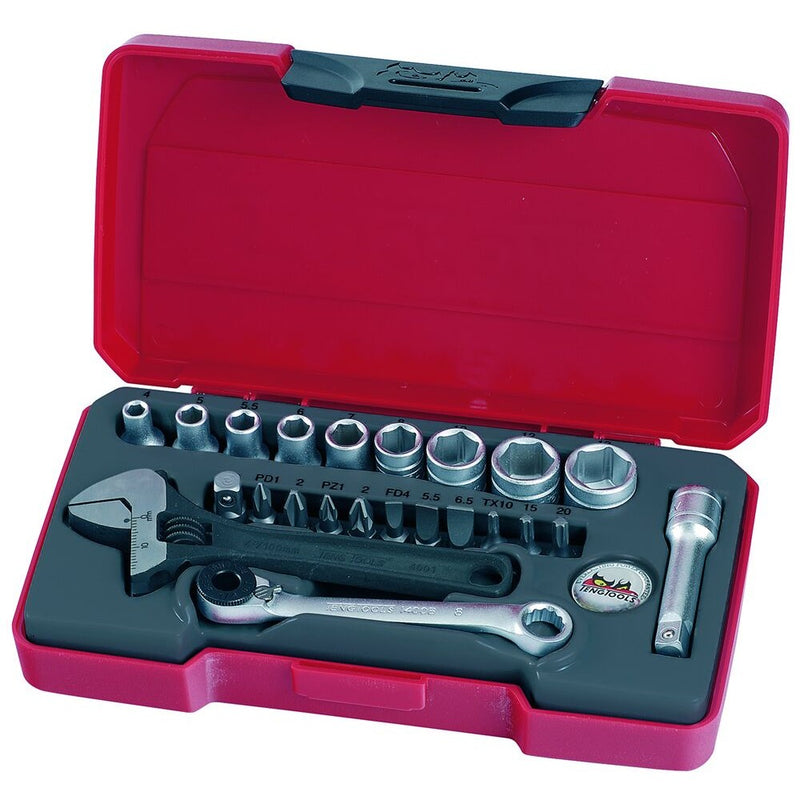 Teng Tools Socket Set 1/4" Drive 23 Pieces