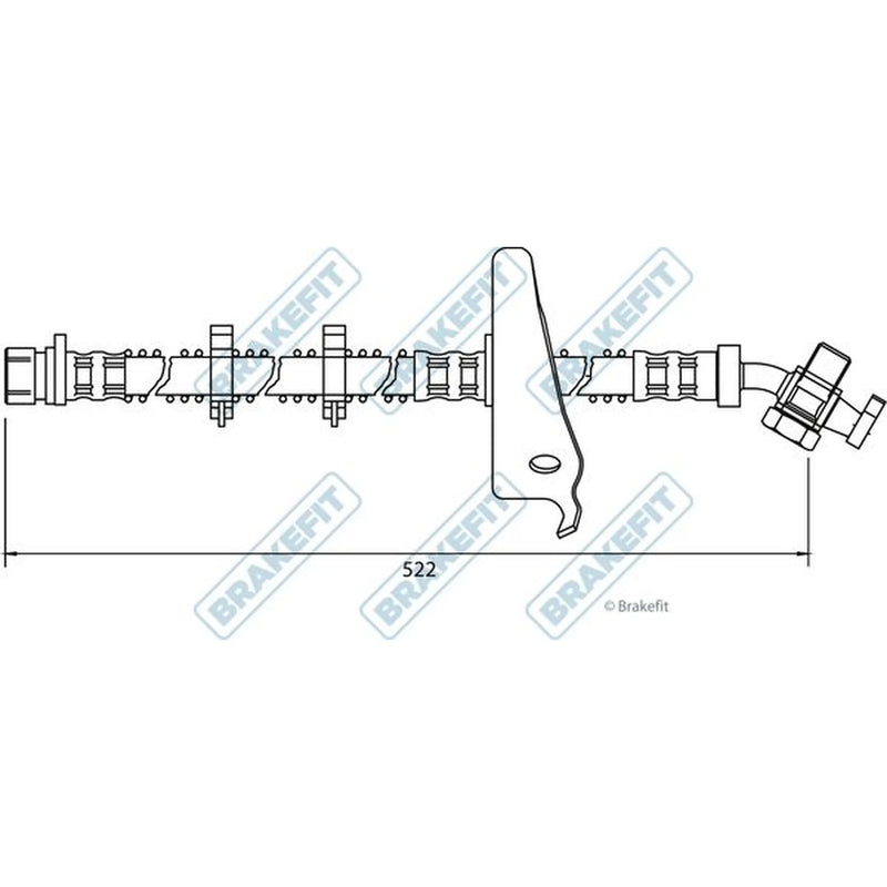 Apec Brake Hydraulic Hose Line Front Left BHO4051