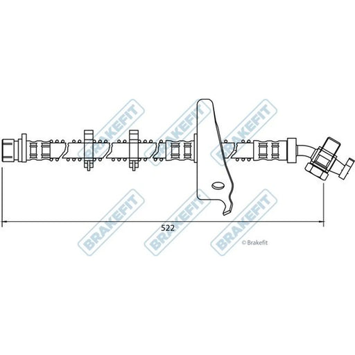 Apec Brake Hydraulic Hose Line Front Left BHO4051